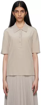 Бежевая футболка-поло Alberta Joseph