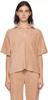 Бежевая футболка-поло Galu Baserange