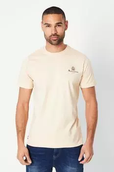 Бежевая футболка с маленьким логотипом Active Debenhams, бежевый