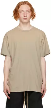 Бежевая футболка с надписью FG Fear of God