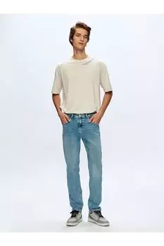 Бежевая футболка с надписью на воротнике Ltb, бежевый