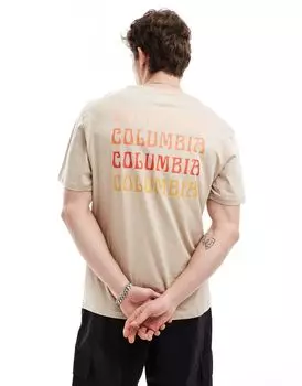 Бежевая футболка с принтом на спине Columbia Unionville эксклюзивно для ASOS