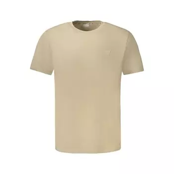 Бежевая хлопковая футболка Guess Shoes