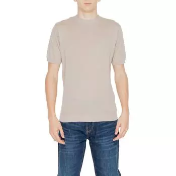 Бежевая хлопковая футболка Hamaki-Ho