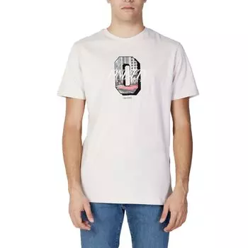 Бежевая хлопковая футболка Jack & Jones