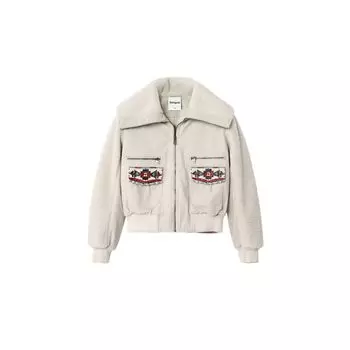 Бежевая хлопковая куртка Desigual
