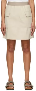 Бежевая хлопковая мини-юбка Essentials
