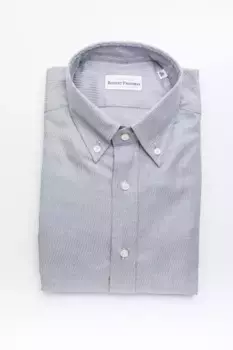 Бежевая хлопковая мужская рубашка ROBERT FRIEDMAN