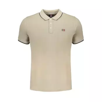 Бежевая хлопковая рубашка-поло Geographical Norway