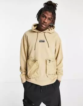 Бежевая худи adidas Originals RYV с передними карманами