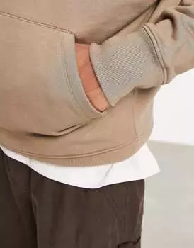 Бежевая худи оверсайз ASOS