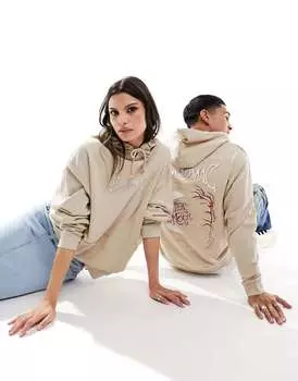 Бежевая худи унисекс с лицензией ASOS