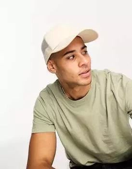 Бежевая кепка дальнобойщика ASOS DESIGN
