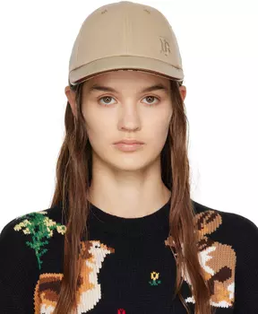 Бежевая кепка с монограммой Burberry