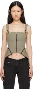Бежевая корсетная майка Hyein Seo