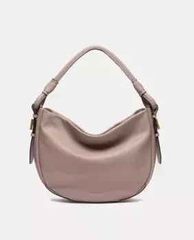 Бежевая кожаная сумка через плечо Abbacino