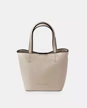 Бежевая кожаная сумка через плечо Pierre Cardin, бежевый