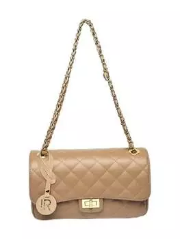 Бежевая кожаная сумка Isabella Rhea, бежевый