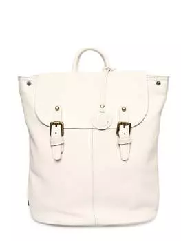 Бежевая кожаная сумка Roberta M, бежевый