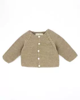 Бежевая куртка для девочки с тесьмой Fina Ejerique, бежевый