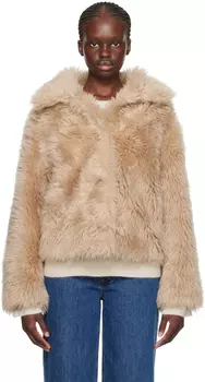 Бежевая куртка на пуговицах Yves Salomon - Meteo