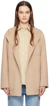 Бежевая куртка с накладными карманами Toteme