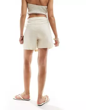 Бежевая льняная юбка-юбка JJXX