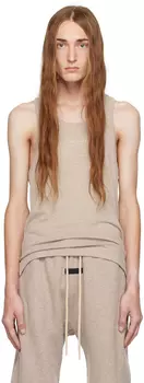 Бежевая майка на бондаже Fear of God ESSENTIALS