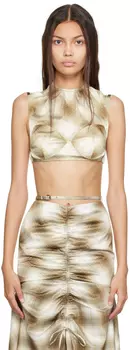 Бежевая майка с поясом JUNEYEN