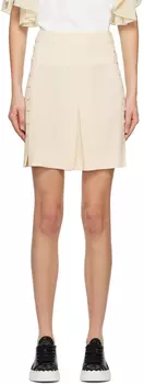 Бежевая мини-юбка на пуговицах See by Chlo