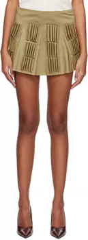 Бежевая мини-юбка со складками Vejas Maksimas