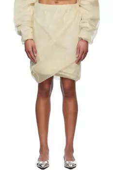 Бежевая многослойная мини-юбка We11done