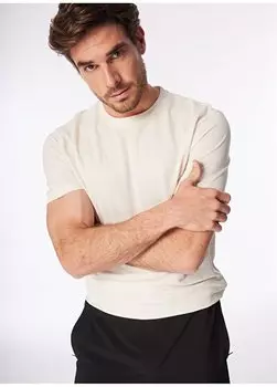 Бежевая мужская базовая футболка с круглым вырезом F4SM-TST 0740 Fabrika, бежевый