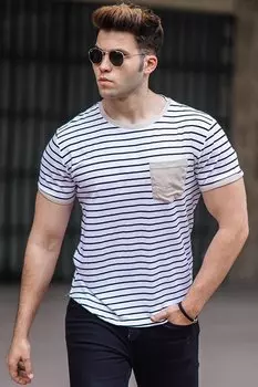 Бежевая мужская футболка 5151 MADMEXT