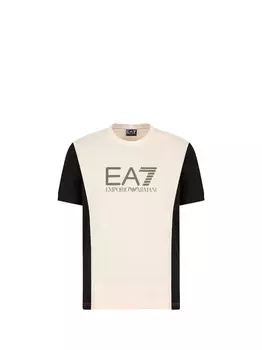 Бежевая мужская футболка Ea7
