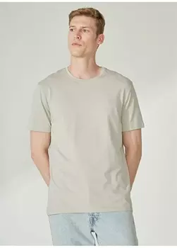 Бежевая мужская футболка с круглым вырезом Beymen Business