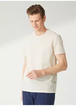 Бежевая мужская футболка с круглым вырезом Beymen Business