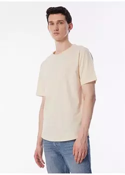 Бежевая мужская футболка с круглым вырезом L241570614 Футболка с круглым вырезом Lee, бежевый