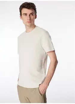 Бежевая мужская свободная футболка с круглым вырезом F4SM-TST 0714 Fabrika, бежевый