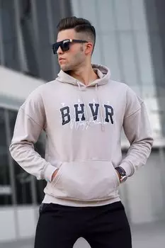 Бежевая мужская толстовка 5326 MADMEXT