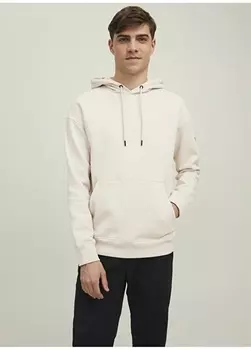 Бежевая мужская толстовка с воротником с капюшоном Jack & Jones