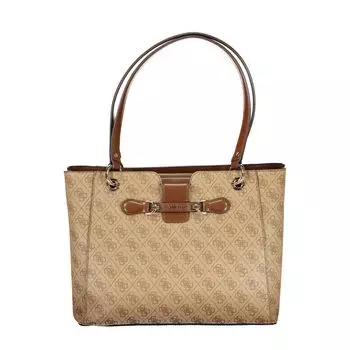 Бежевая полиэтиленовая сумка Guess Shoes