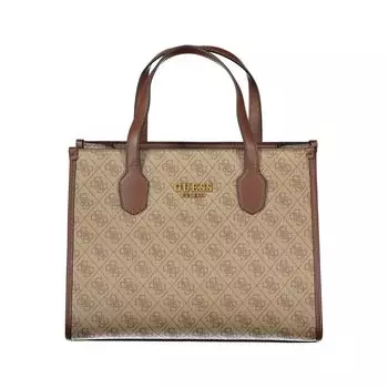 Бежевая полиэтиленовая сумка Guess Shoes