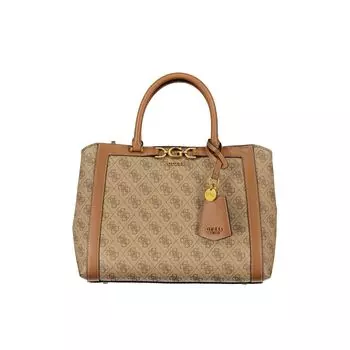 Бежевая полиэтиленовая сумка Guess Shoes