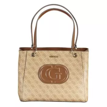 Бежевая полиэтиленовая сумка Guess Shoes