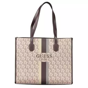 Бежевая полиэтиленовая сумка Guess Shoes
