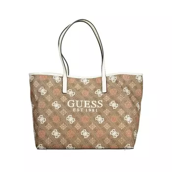 Бежевая полиэтиленовая сумка Guess Shoes