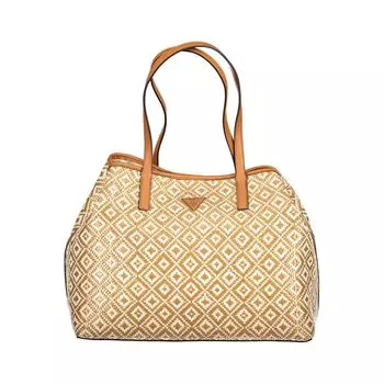Бежевая полиэтиленовая сумка Guess Shoes