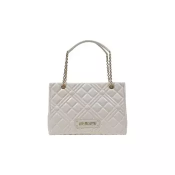 Бежевая полиэтиленовая сумка LOVE MOSCHINO