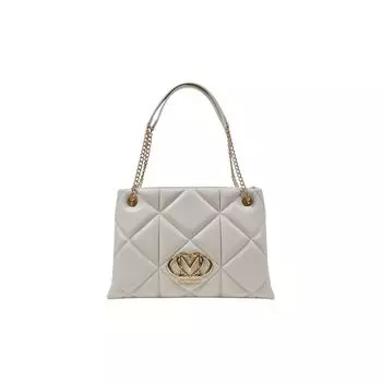 Бежевая полиэтиленовая сумка LOVE MOSCHINO